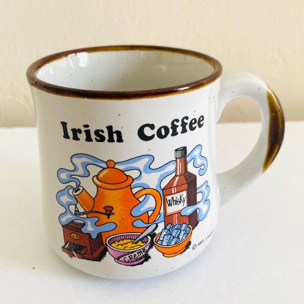 Vintage Coffee Mug Cup Irish Whisky